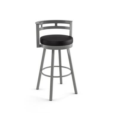 Laub Swivel Counter Bar Stool Set of 2 Williston Forge Upholstery Black Seat Height Counter Stool 24 Seat Height